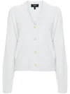 Theory Cropped Ls Cardi.woo Clothing In 1om Ice Mouline