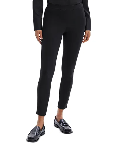 Theory Adbelle Core Scuba High-waist Ankle Leggings In Black