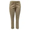 Theory Cropped Pants In Beige Cotton