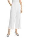 Theory Womens Stretch Polyester Cropped Pants In Ivory