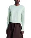 Theory Cropped Pullover Sweater In Green