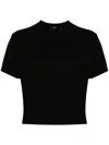 Theory Black T-shirt With U Neckline In Black