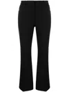 Theory Cropped Tailored-cut Trousers In Black