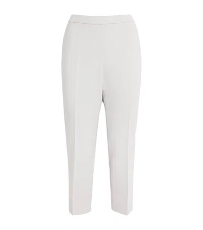 Theory Cropped Treeca Trousers In Ivory