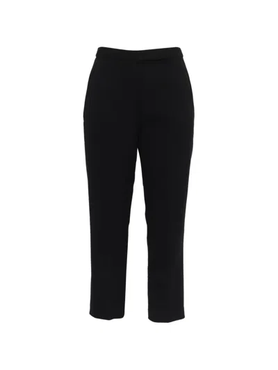Pre-owned Theory Cropped Trousers In Black