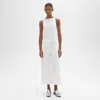 Theory Straight-leg Pull-on Pant In Linen-viscose In White