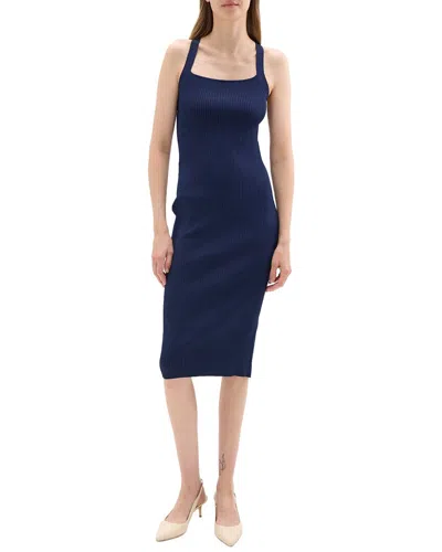 Theory Cross Back Dress In Blue