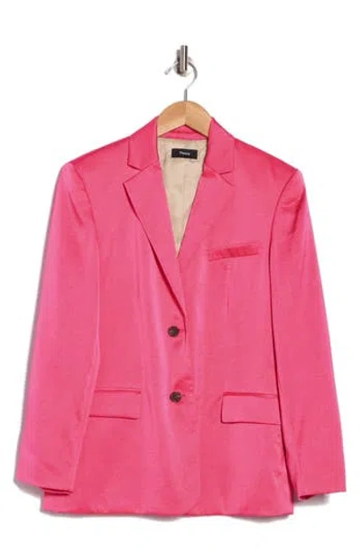 Theory Crushed Blazer In Pink