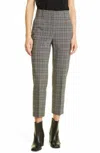 Theory Cuff Straight Fluid Melange Crop Pants In Gray In Grey