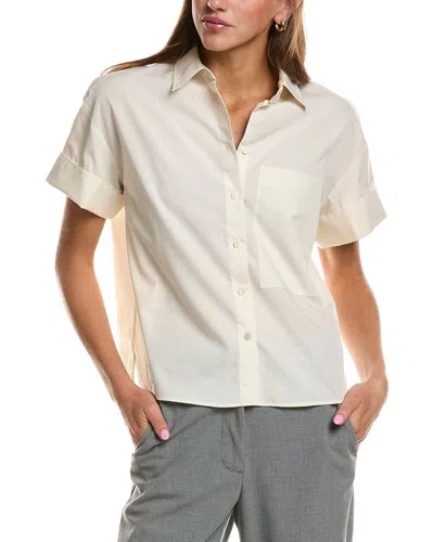 Theory Cuffed Shirt In White