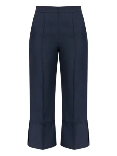 Theory Cuffed Trousers In Brown