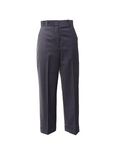 Pre-owned Theory Cuffed Trousers In Gray