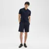 Theory Curtis 9” Drawstring Short In Precision Ponte In Baltic