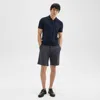 Theory Curtis 9” Drawstring Short In Precision Ponte In Basalt
