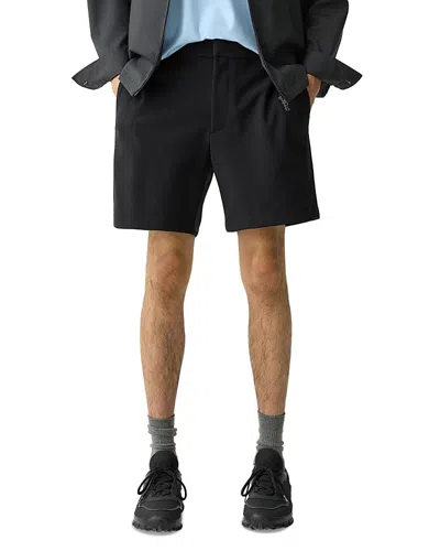 Theory Curtis Drawstring 6.5 Shorts In Precision Ponte In Black