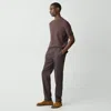 Theory Curtis Drawstring Pant In Good Linen In Dark Mocha