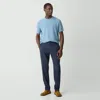 Theory Curtis Drawstring Pant In Good Linen In Eclipse