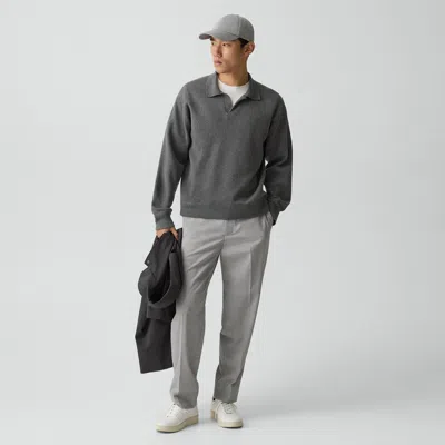 Theory Curtis Drawstring Pant In Motion Wool In Gray