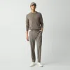 Theory Curtis Drawstring Pant In Motion Wool In Walnut Melange