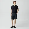 Theory Curtis Drawstring Short In Kelso Nylon In Black