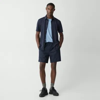 Theory Curtis Drawstring Short In Kelso Nylon In Baltic