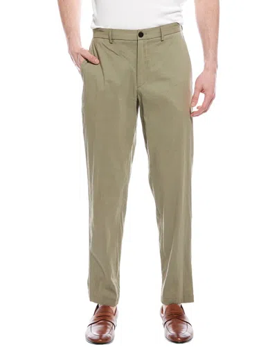 Theory Curtis Linen-blend Pant In Green