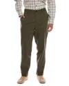 Theory Curtis Linen-blend Pant In Green