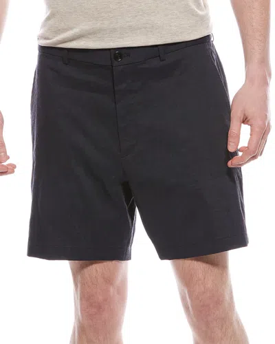 Theory Curtis Linen-blend Short In Blue