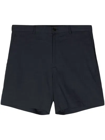 Theory Mid-rise Bermuda Shorts In Blue