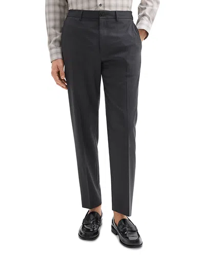 Theory Curtis Travel Slim Fit Wool Pants In Charcoal Melange