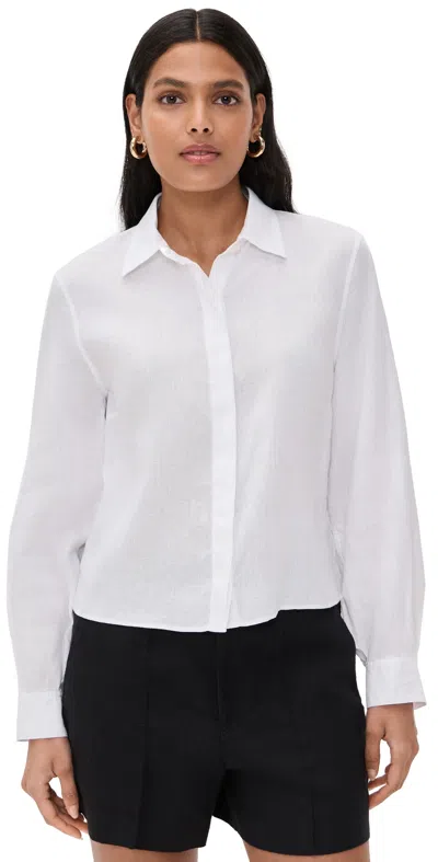 Theory Curve Sleeve Shirt White