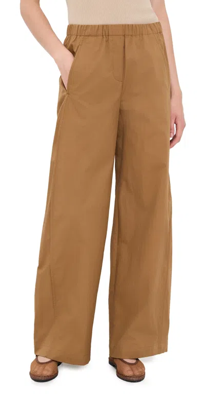 Theory Curved Parachute Pants Bronze/q87 In Brown