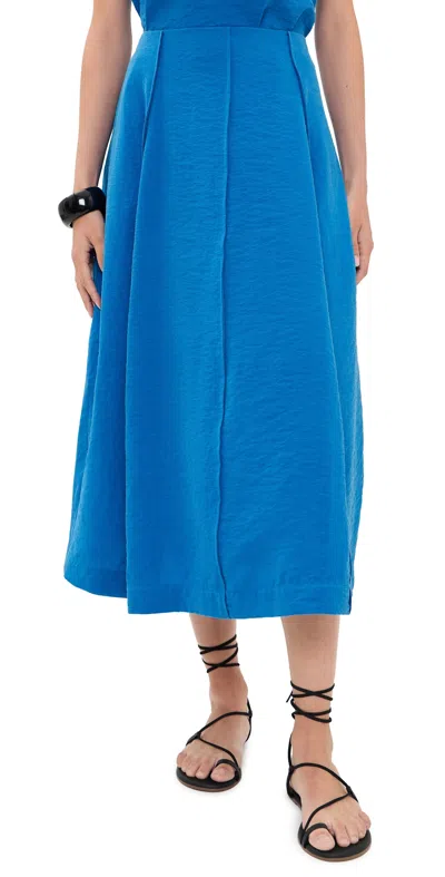 Theory Curved Parachute Skirt Jewel Blue - 2qq