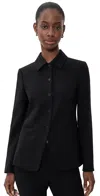 Theory Cutaway Jacket In Admiral Crepe In Black