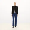 Theory Cutaway Jacket In Admiral Crepe In Black