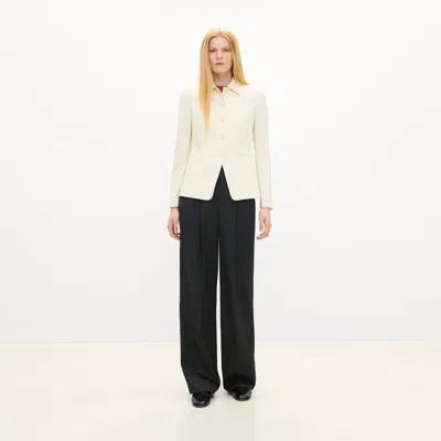 Theory Cutaway Jacket In Admiral Crepe In White