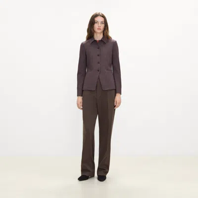 Theory Cutaway Jacket In Mélange Crepe In Multi
