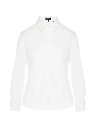 Theory Cutaway Shirt In White