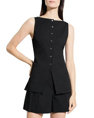 Theory Cutaway Vest Top In Black
