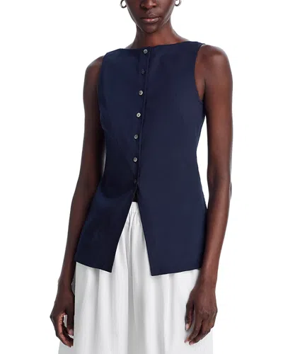 Theory Cutaway Vest Top In Blue