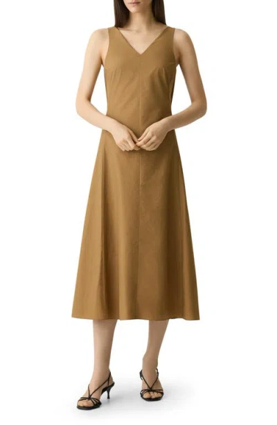 Theory Cutout Back Sleeveless Midi Dress