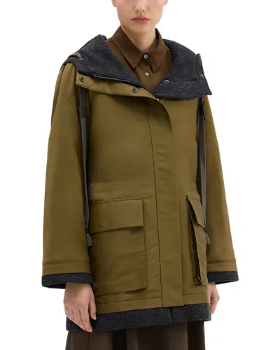 Theory Cyber Wool Jacket In Olive