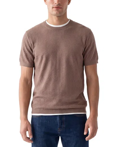 Theory Damian Crewneck Sweater In Brown