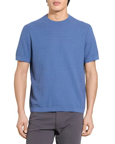 Theory Damian Short-sleeve Tee In Cotton In Blue