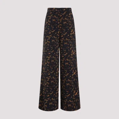 Theory Printed Pants In Dark Brown