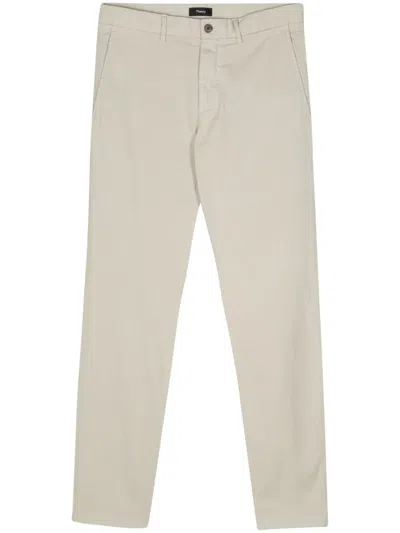 Theory Dart-detail Trousers In Neutrals