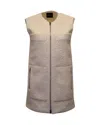 Theory Dawson Zip-up Gilet In Ivory Polyester In White