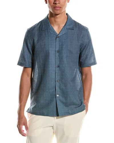 Theory Daze Linen-blend Shirt In Blue