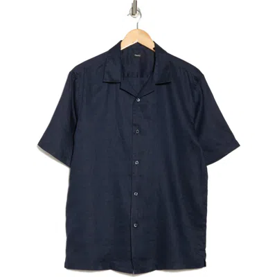 Theory Daze Linen Shirt In Baltic