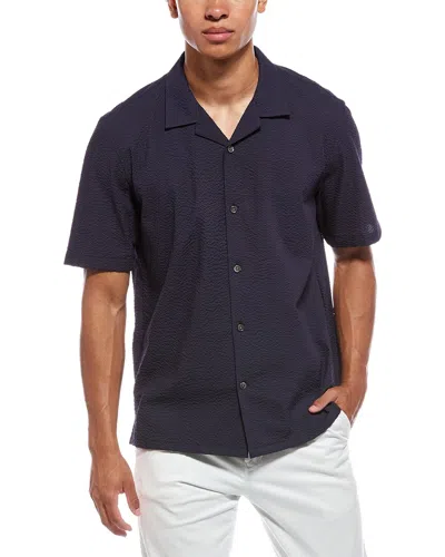 Theory Daze Mod Seersucker Shirt In Blue